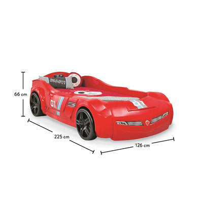 TURBO MAX car bed, red