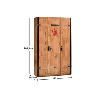 PIRATE 3-door wardrobe