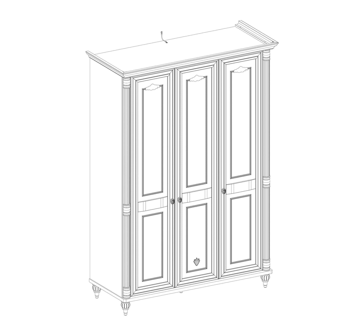 ROMANTIC 3-door wardrobe