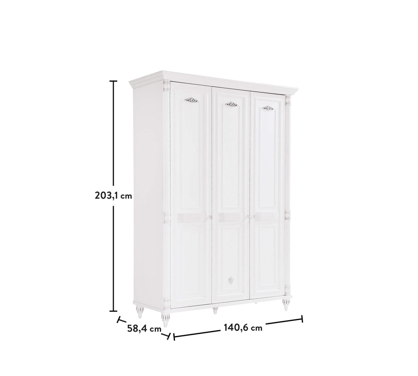 ROMANTIC 3-door wardrobe