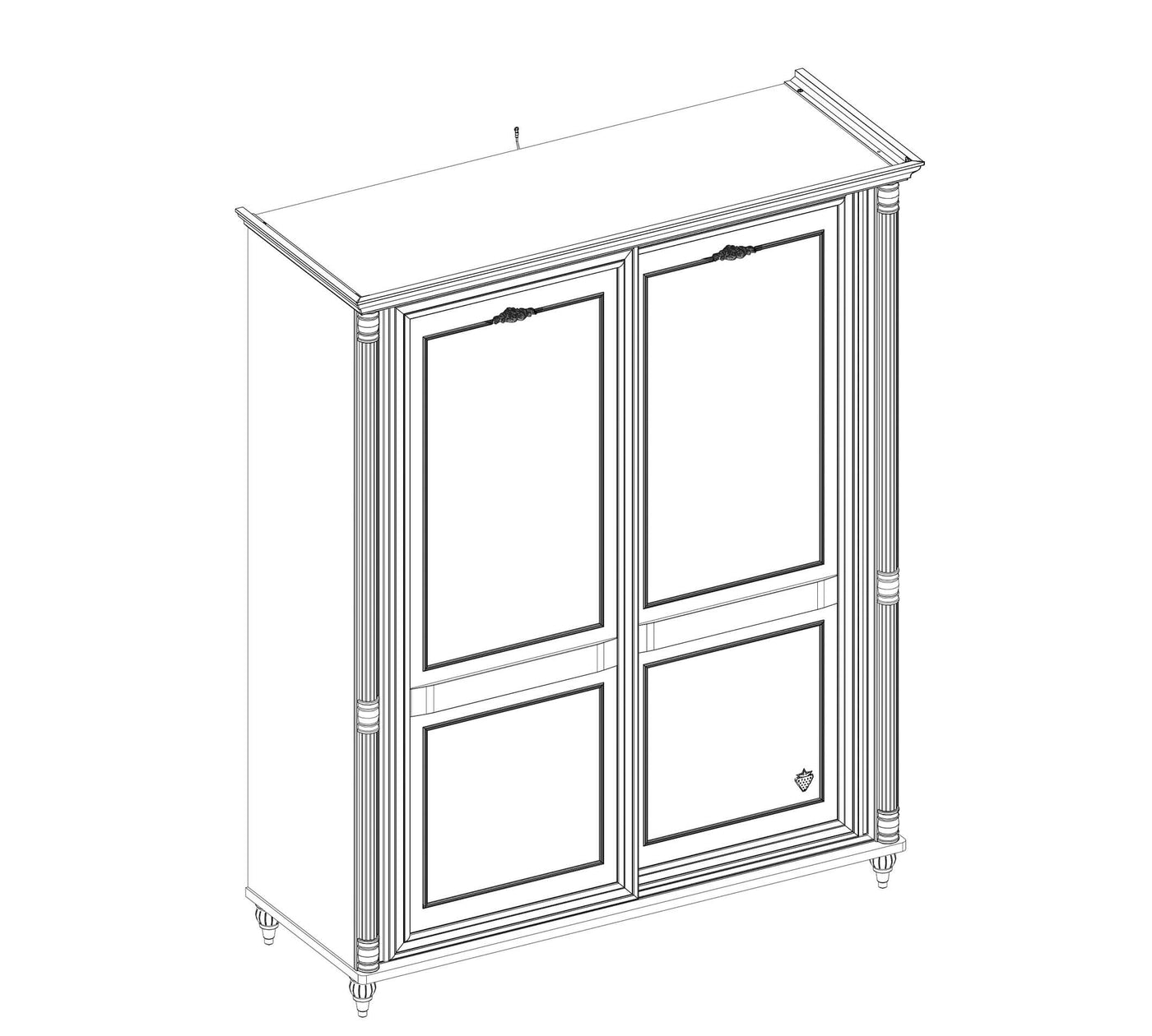 ROMANTIC Sliding door wardrobe