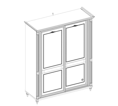 ROMANTIC Sliding door wardrobe