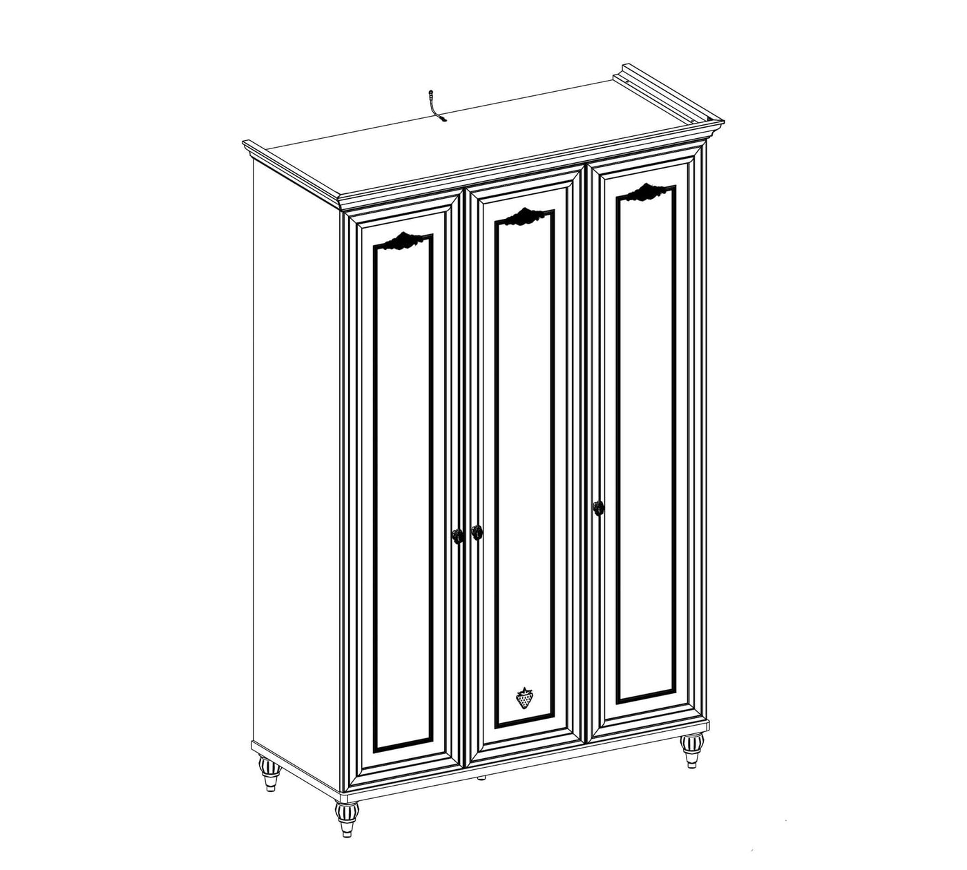 ROMANTICA 3-door wardrobe