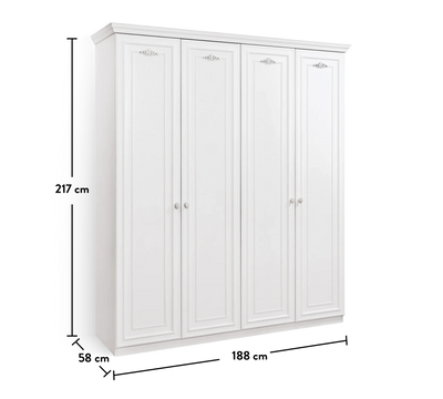 ROMANTICA 4-door wardrobe