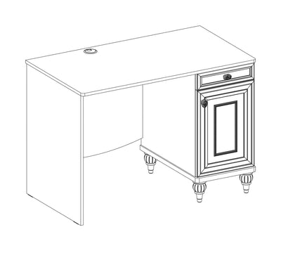 ROMANTICA Study table with shelves