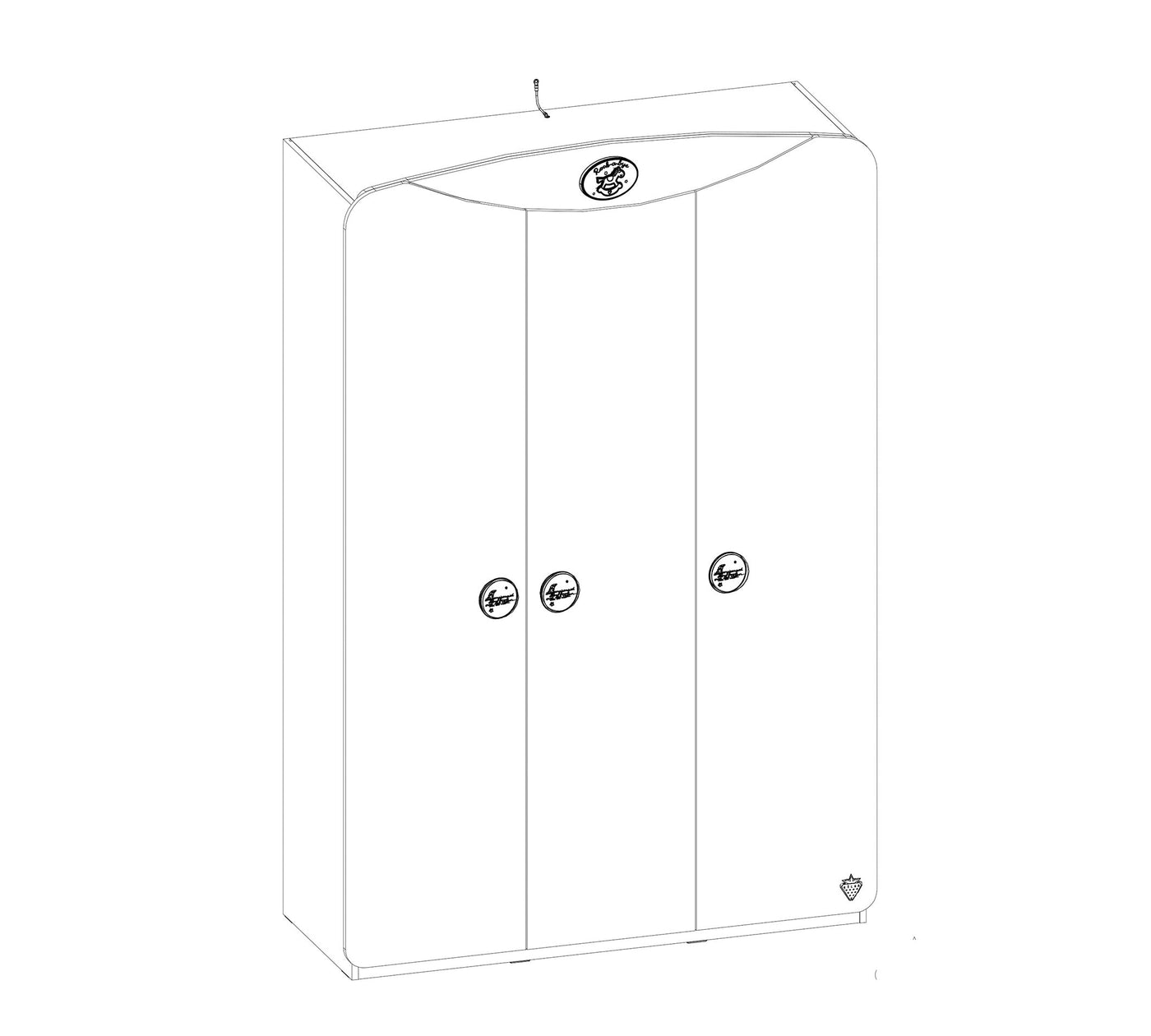 BABY COTTON 3-door wardrobe