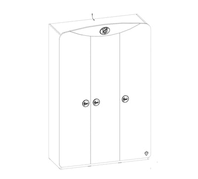 BABY COTTON 3-door wardrobe