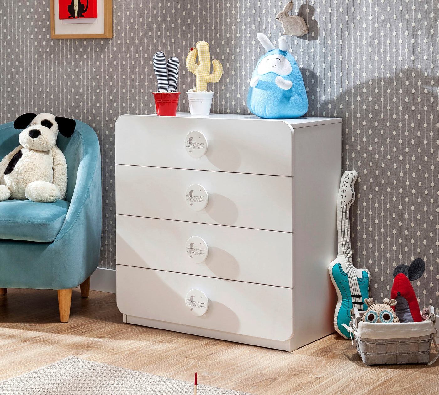 BABY COTTON drawer unit with wall shelf