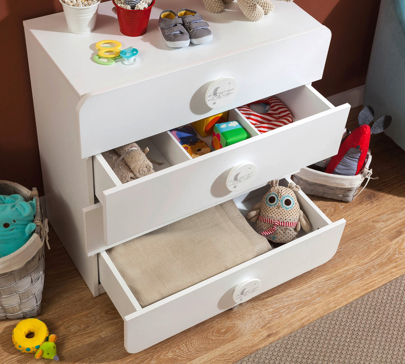 BABY COTTON drawer unit with wall shelf