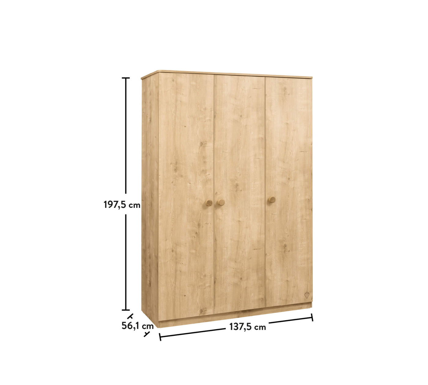 MOCHA 3-door wardrobe