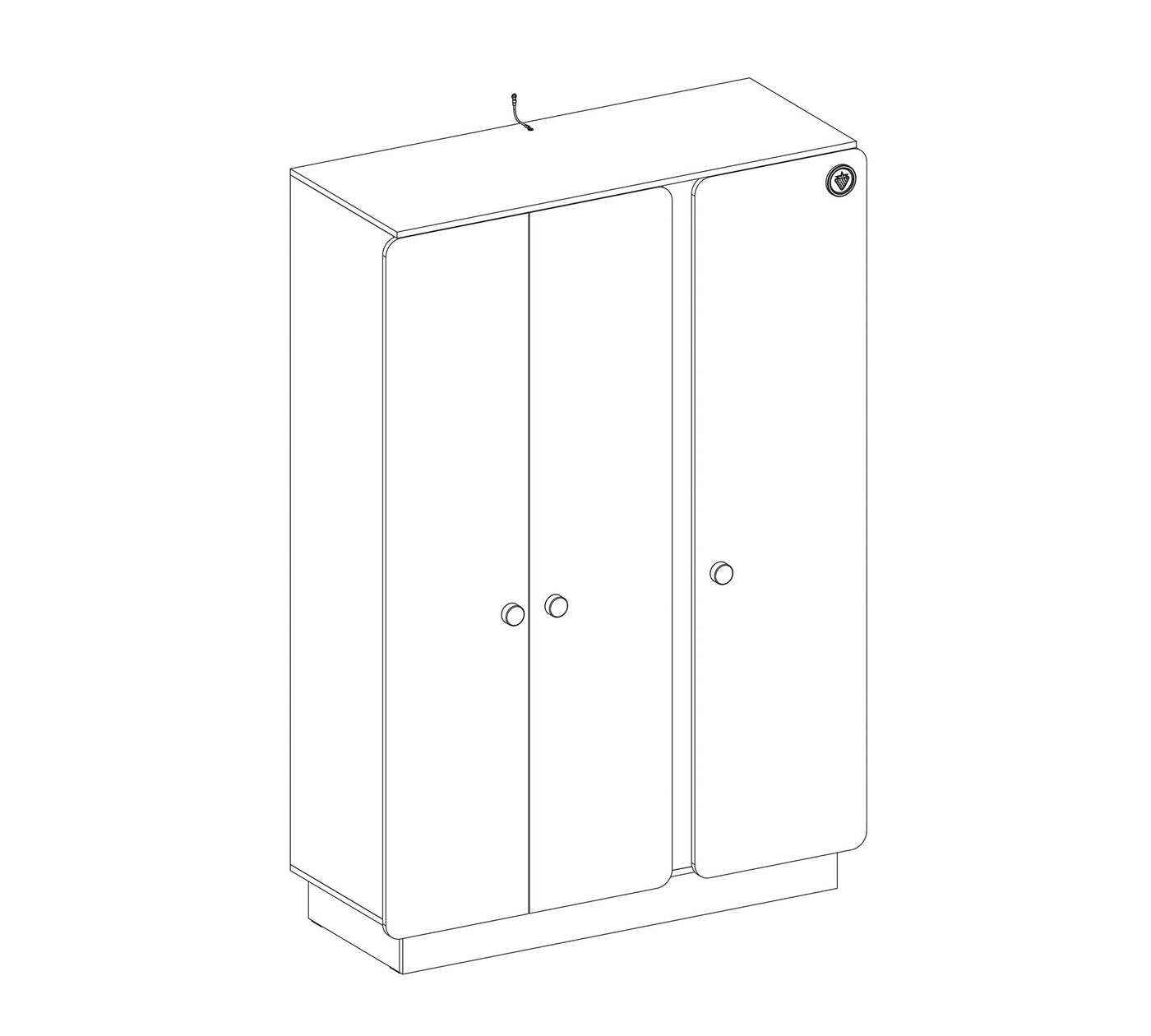 NATURA BABY 3-door wardrobe