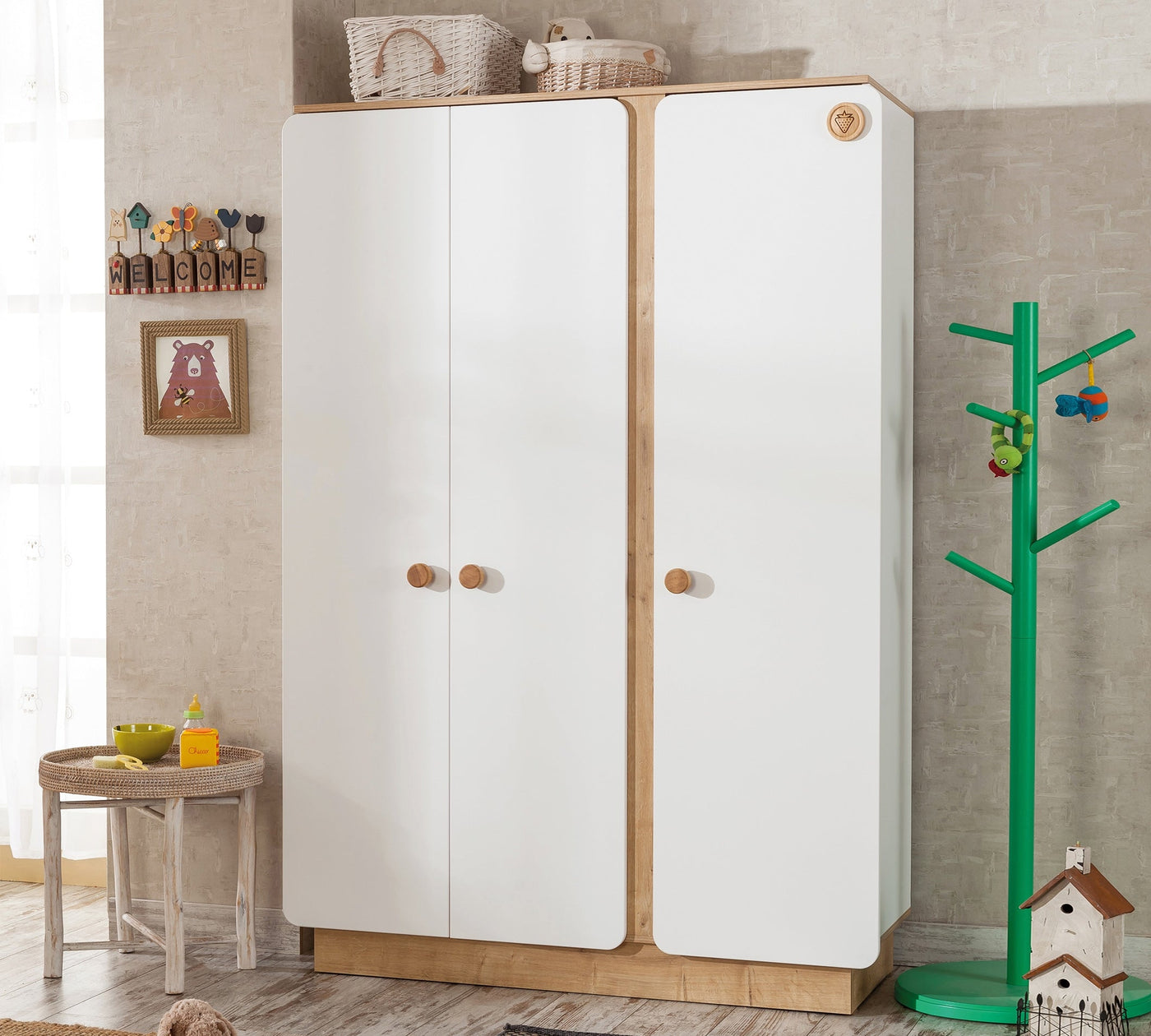 NATURA BABY 3-door wardrobe