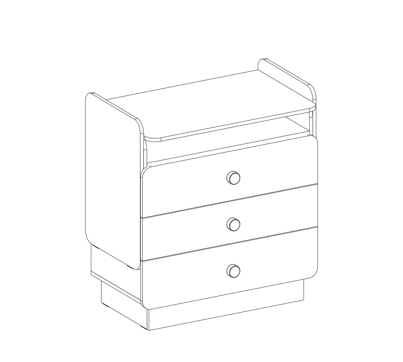 NATURA BABY chest of drawers with table