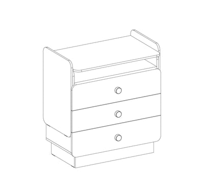 NATURA BABY chest of drawers with table