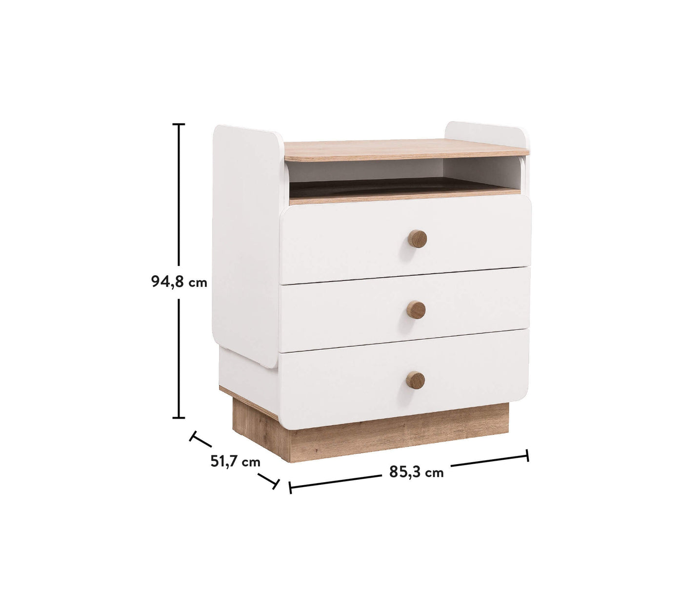 NATURA BABY chest of drawers with table