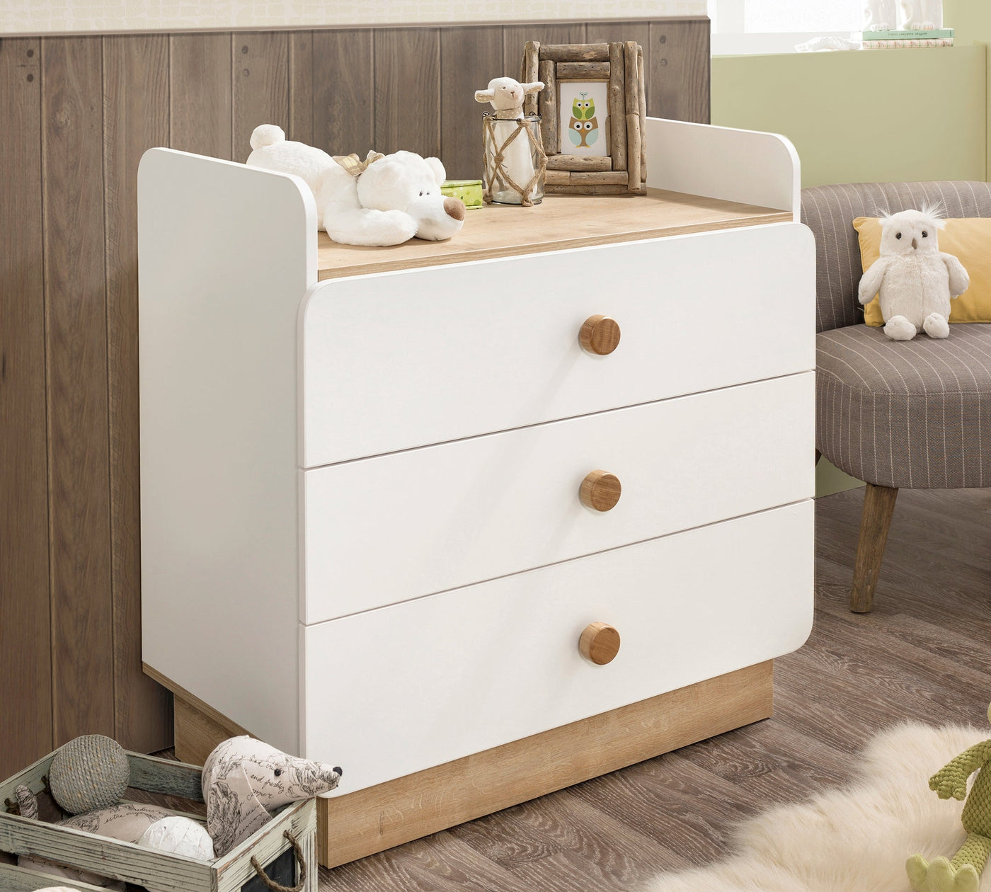 NATURA BABY chest of drawers with table