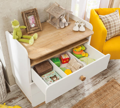 NATURA BABY chest of drawers with table