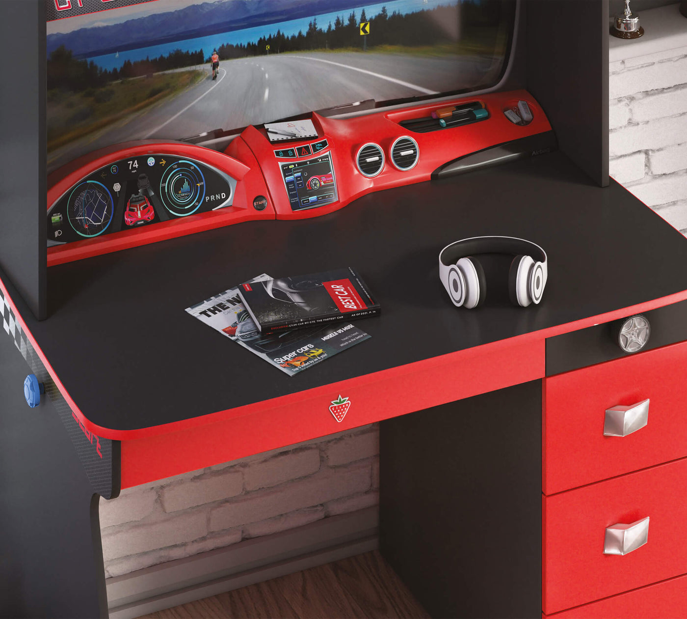 CHAMPION RACER Study table with shelving unit