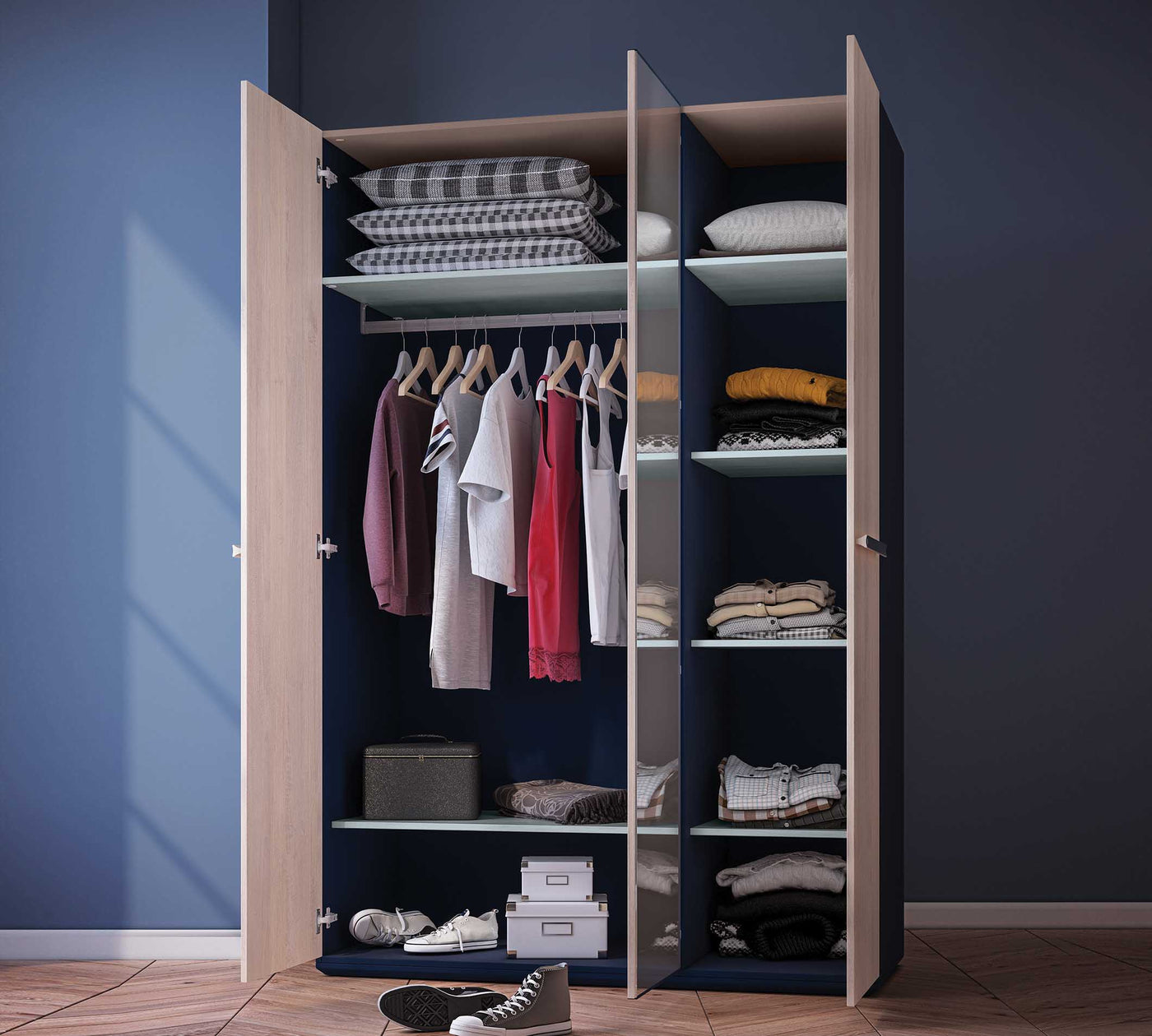 TRIO 3-door wardrobe