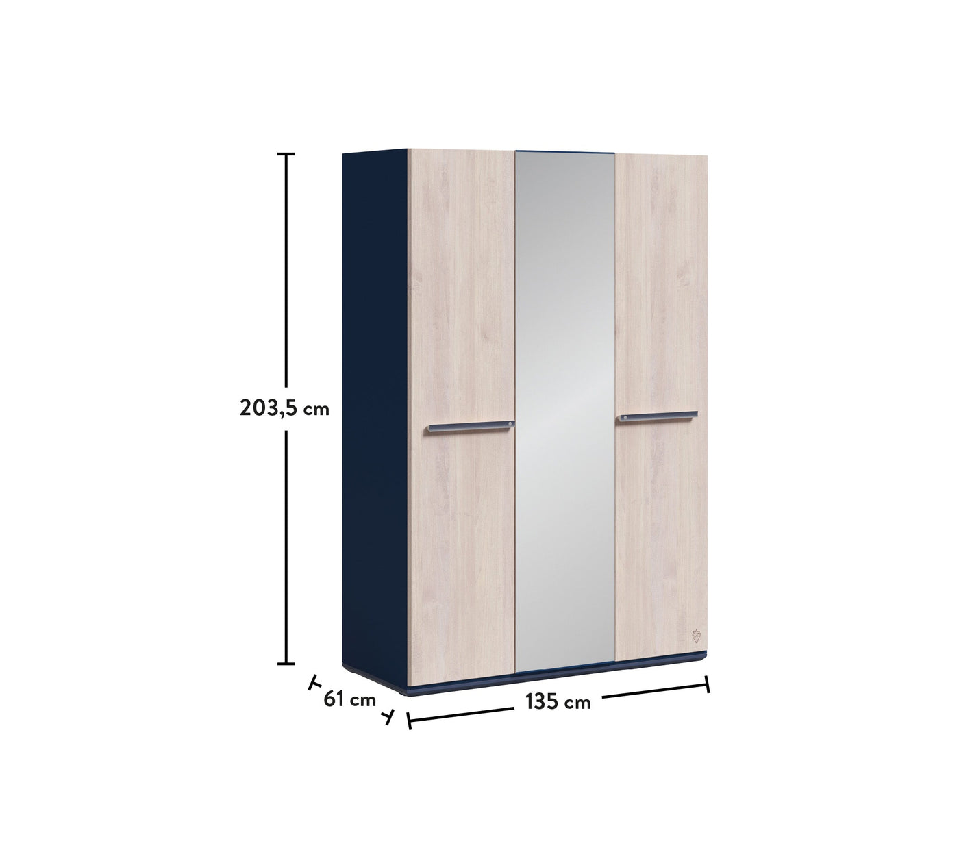 TRIO 3-door wardrobe