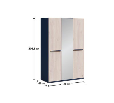 TRIO 3-door wardrobe