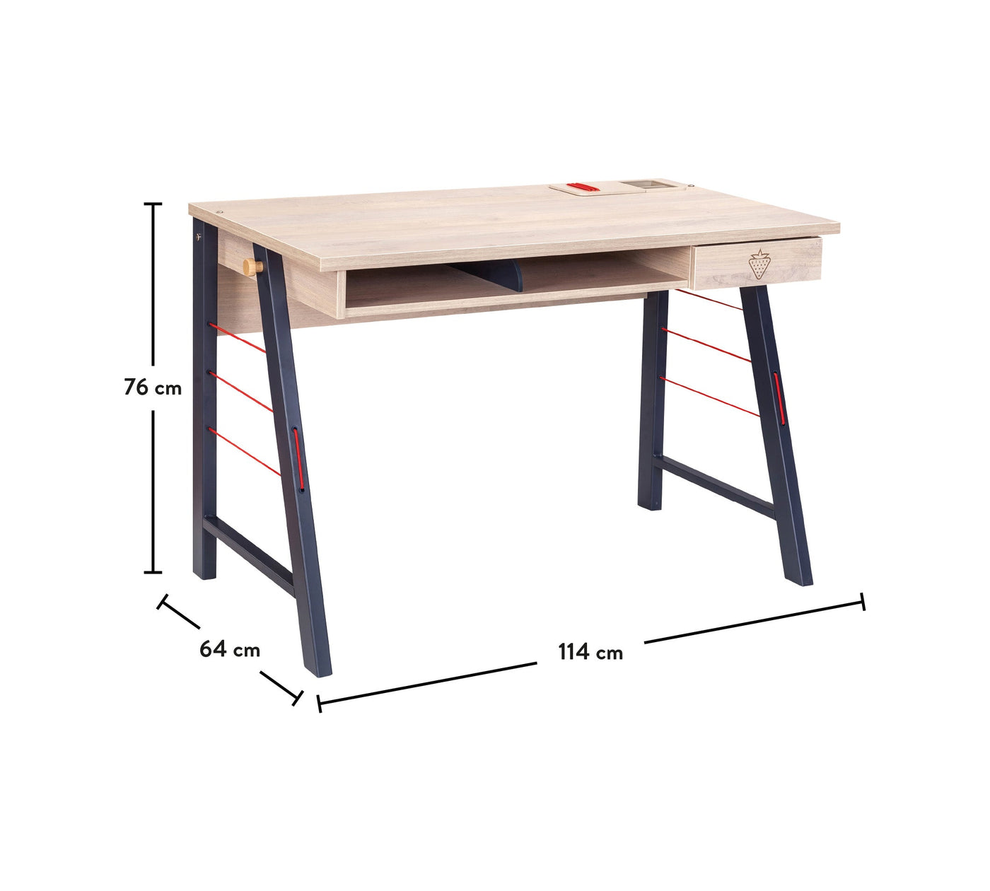 TRIO medium study table with shelves