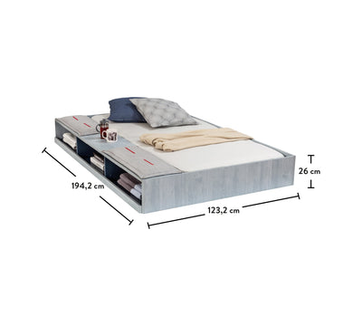 TRIO zipper bed with dividers