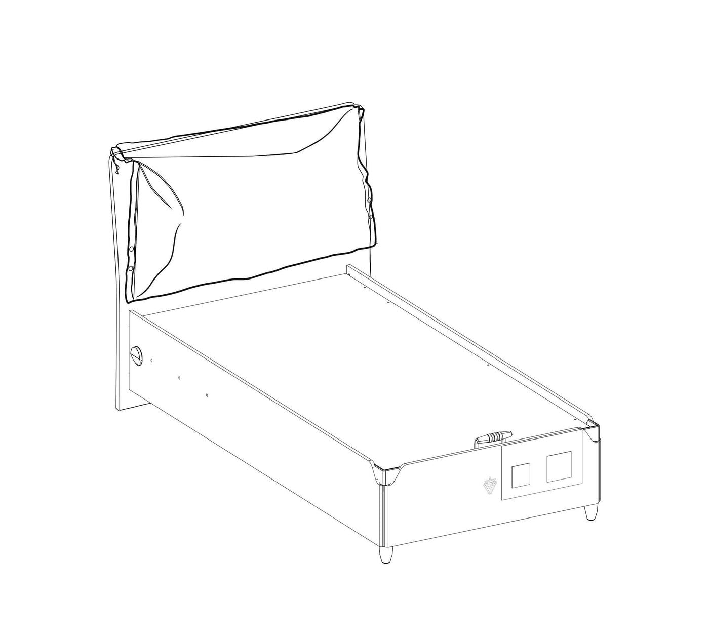 TRIO Bed with Storage (100X200 cm)