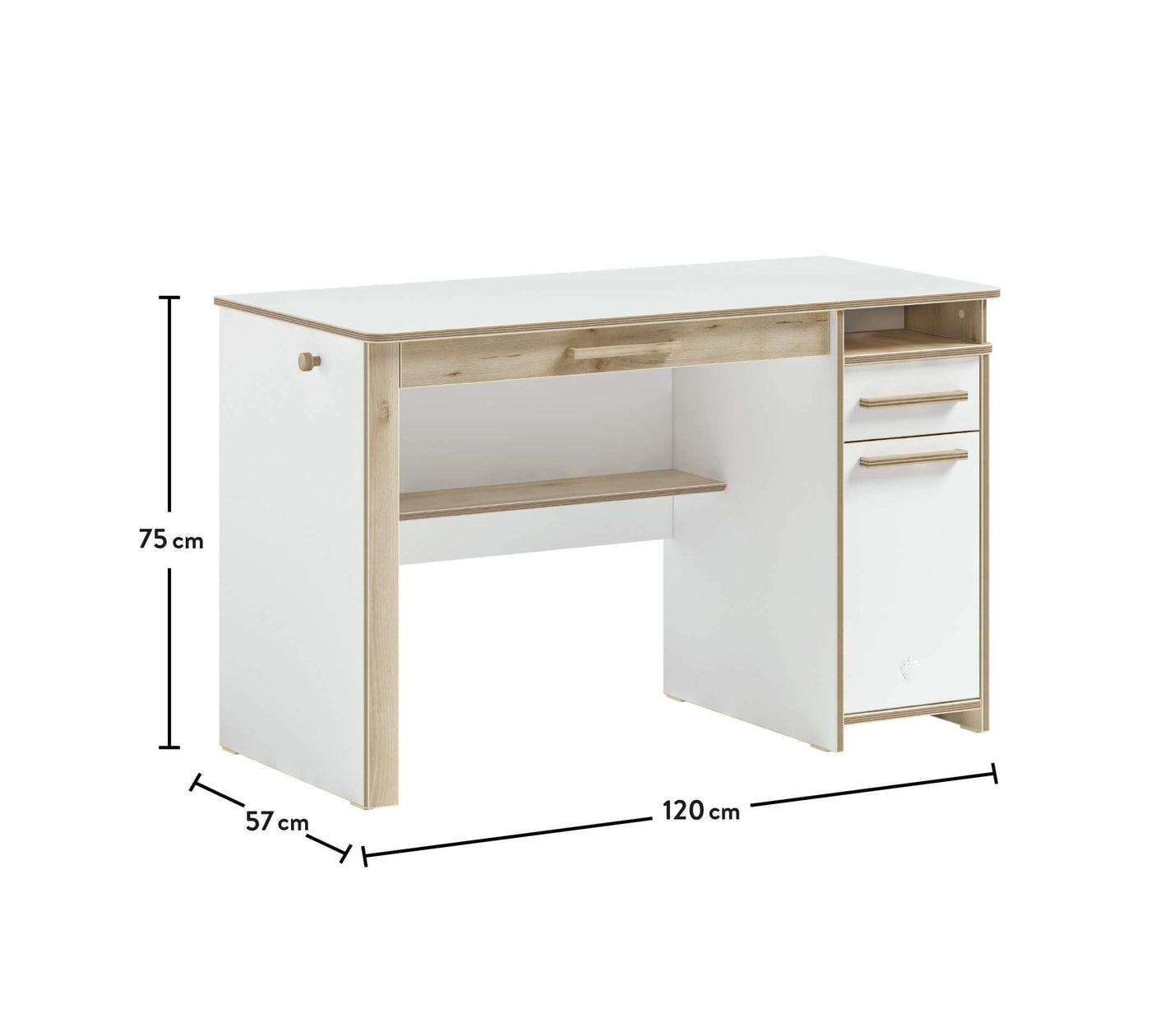 MODERA study table with shelving unit