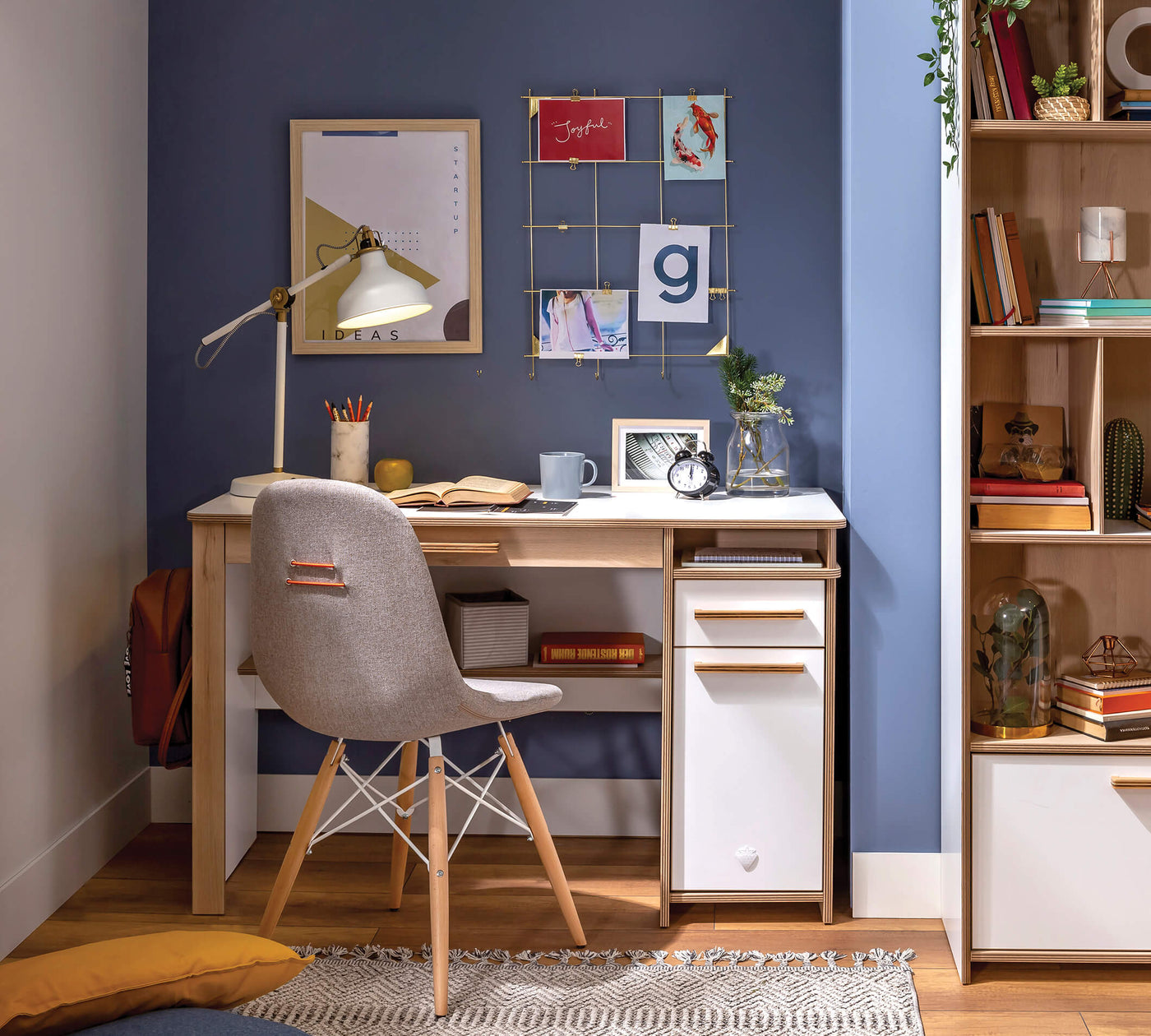 MODERA study table with shelving unit