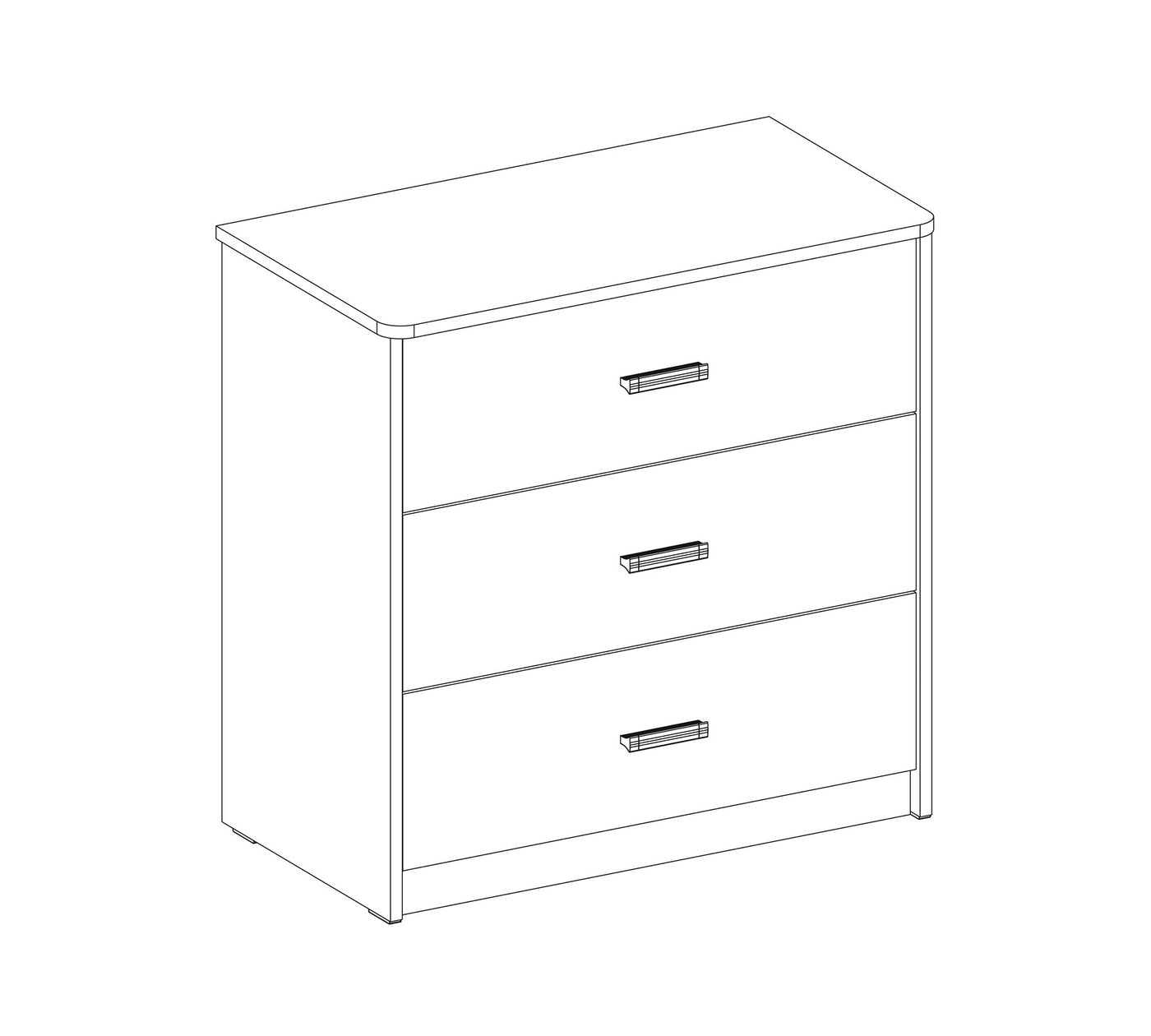 WHITE Dresser with mirrors