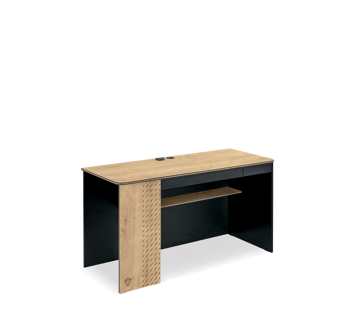 BLACK Large study table with shelf