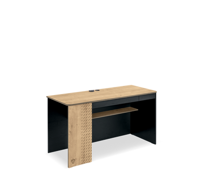 BLACK Large study table with shelf