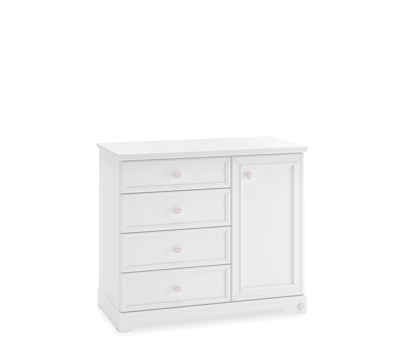 RUSTIC WHITE Dresser with mirror