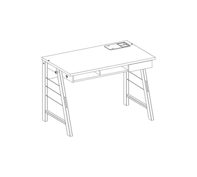 طاولة مكتب متوسط مع رف DUO STUDY UNIT