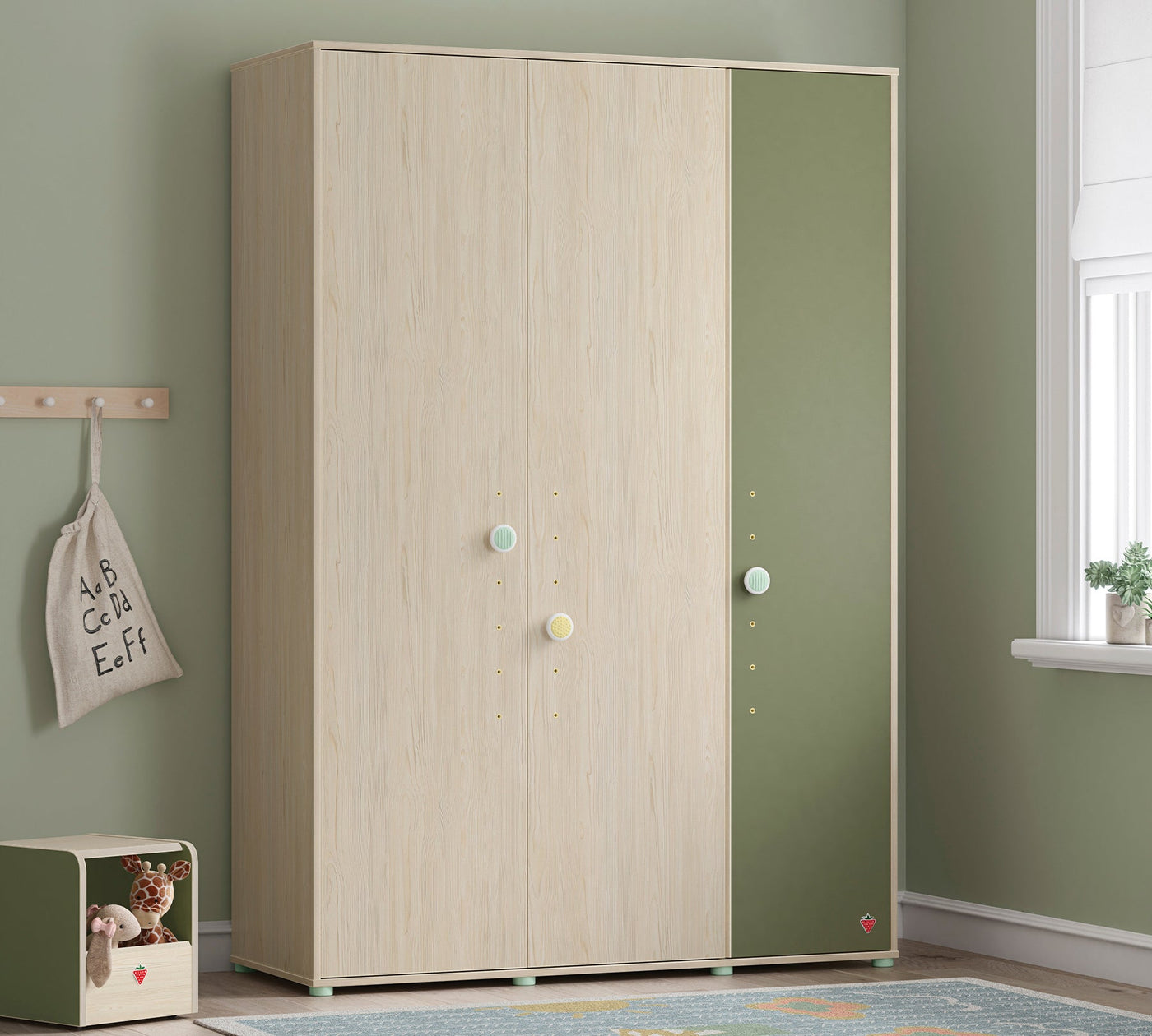 MONTES NATURAL 3-door wardrobe