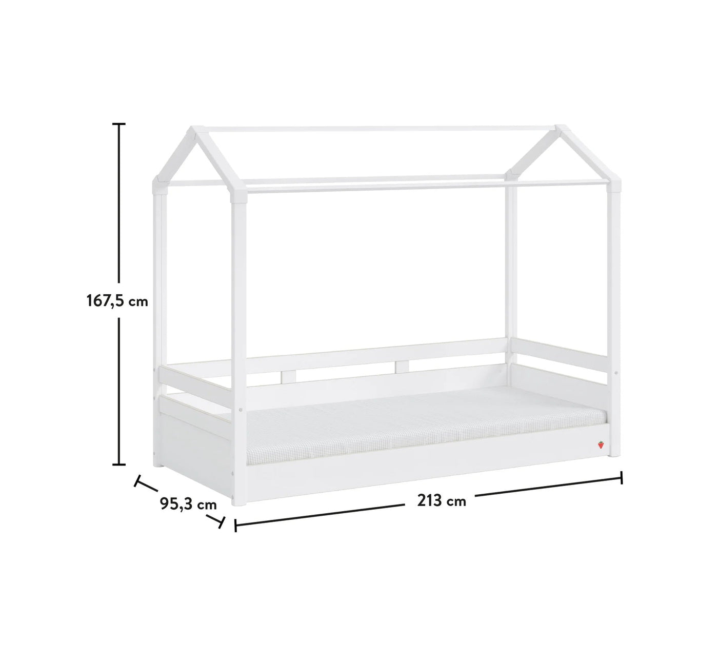 Montes White Roof Bed سرير بسقف+ستارة خضراء