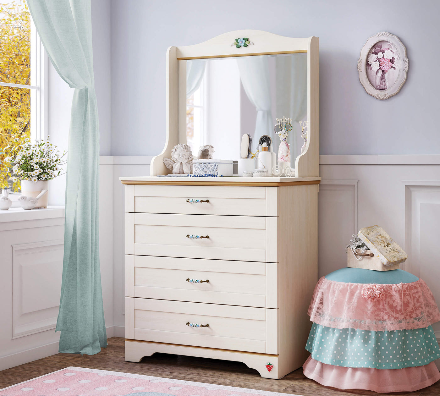 FLORA (NEW) Dresser with mirror