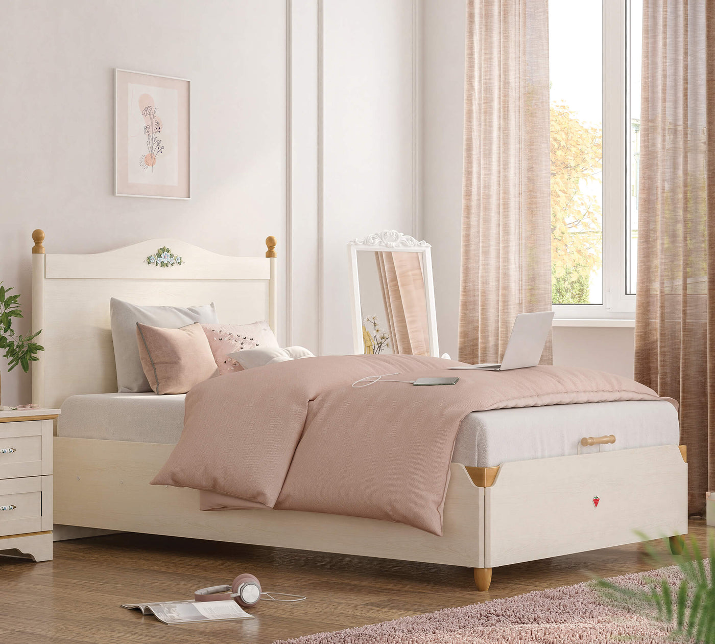 FLORA Flora bed with storage box (120x200 cm)