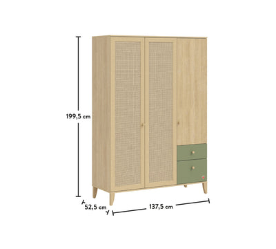 LOOF BABY 3-door wardrobe