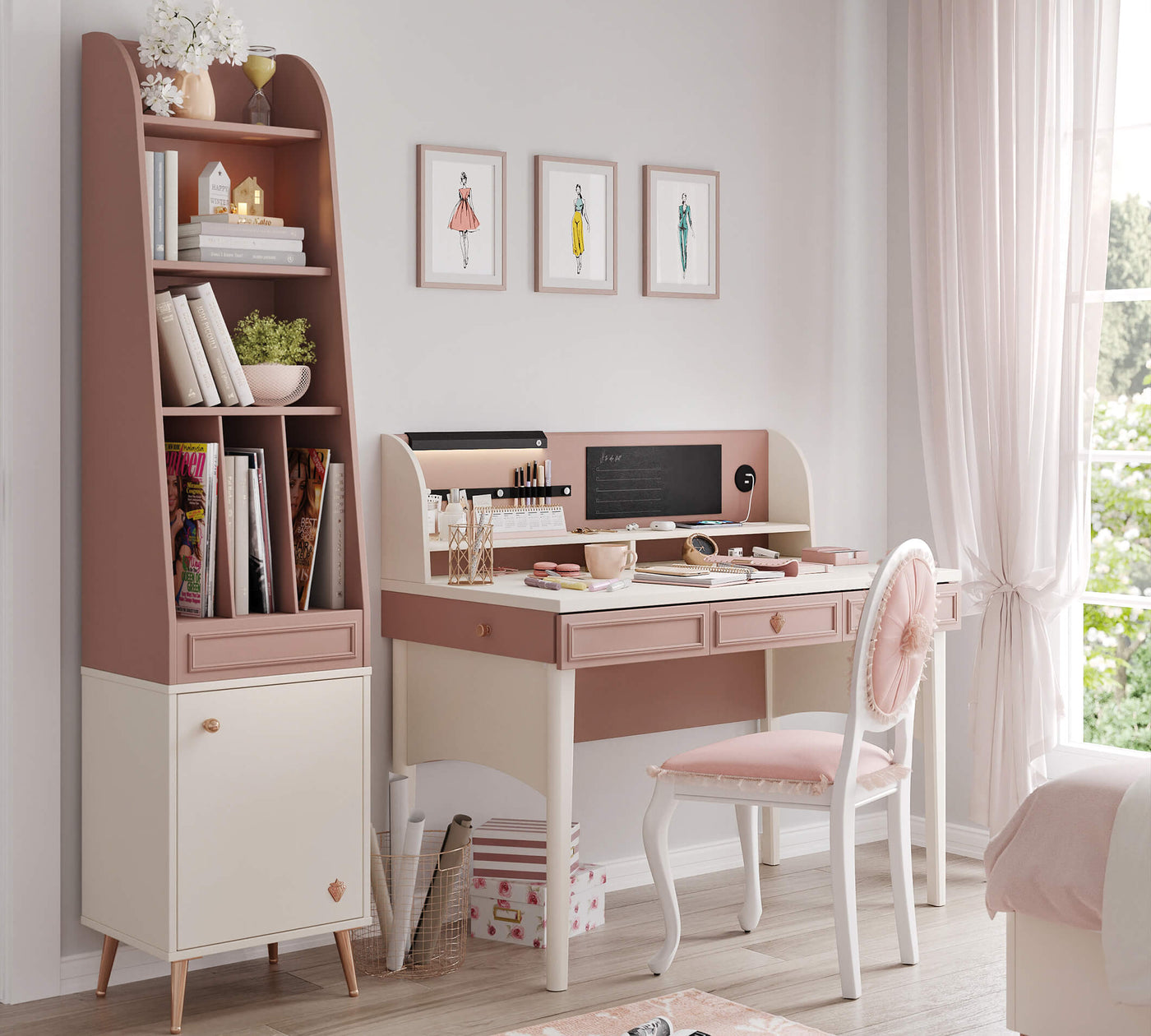 ELEGANCE Study table with shelves