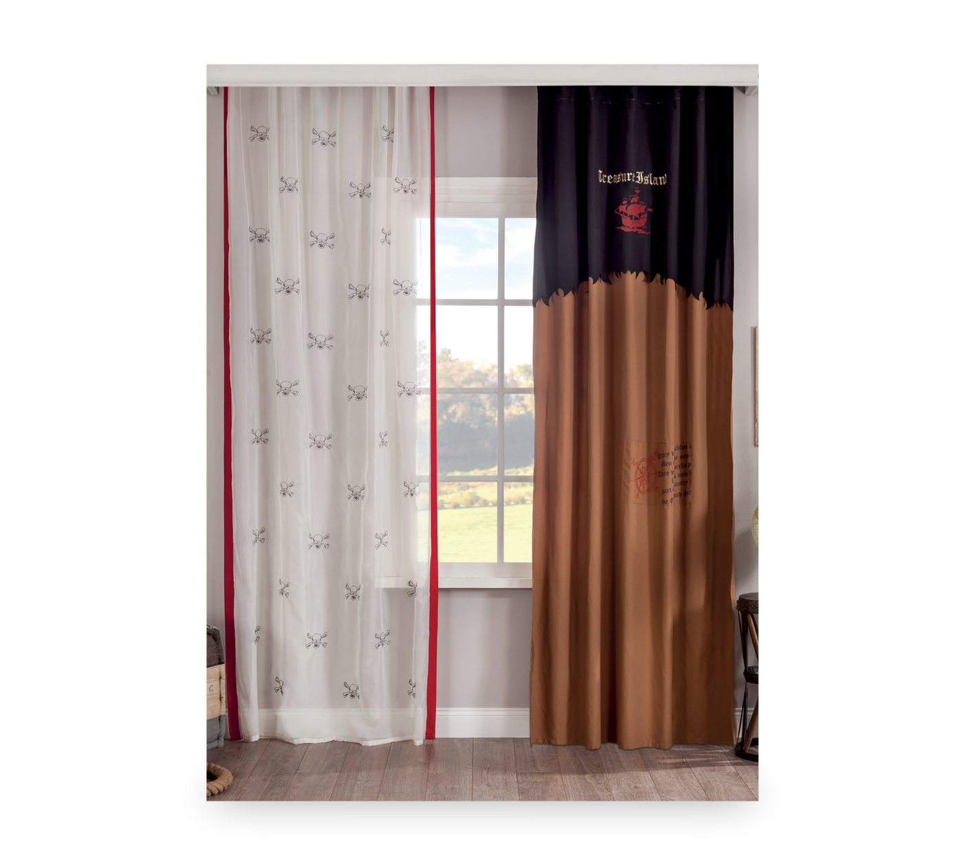 PIRATE silk tulle curtain