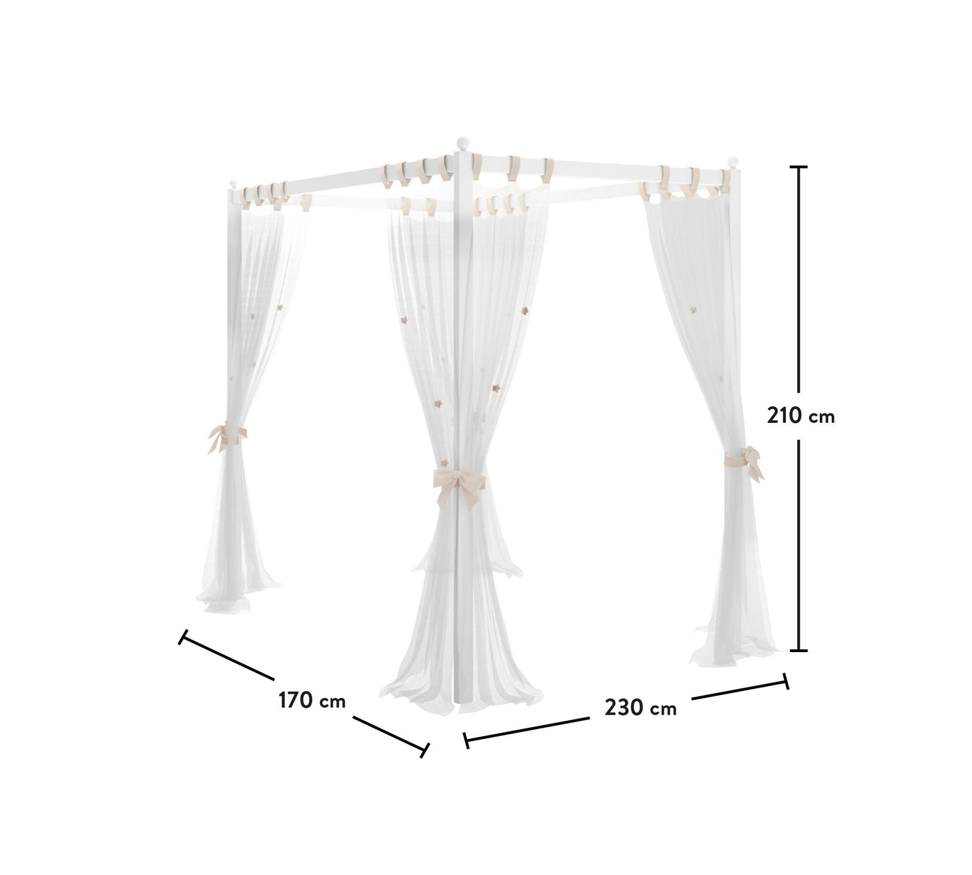 RUSTIC WHITE Mosquito Net Silk Curtain