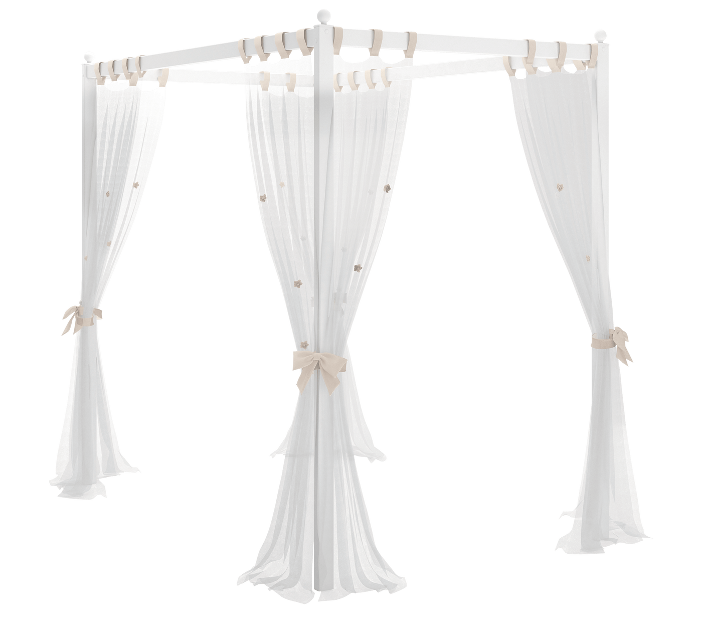 RUSTIC WHITE Mosquito Net Silk Curtain