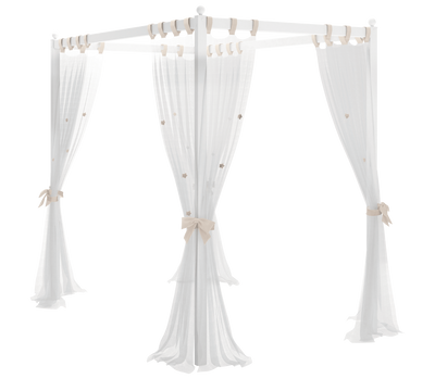 RUSTIC WHITE Mosquito Net Silk Curtain