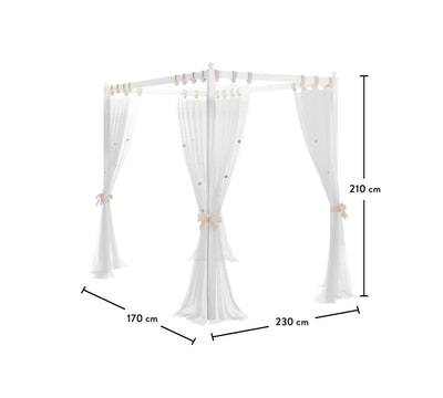 RUSTIC WHITE Mosquito Net Silk Curtain