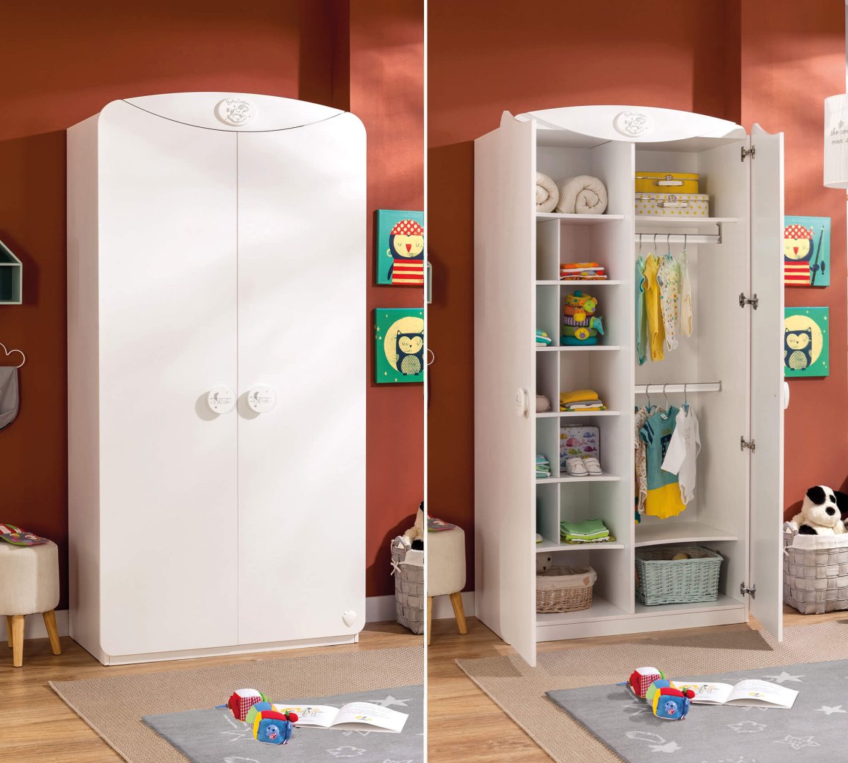 Baby Cotton خزانة ملابس بيبي كوتون 2 باب - Cilek KSABaby Cotton خزانة ملابس بيبي كوتون 2 باب