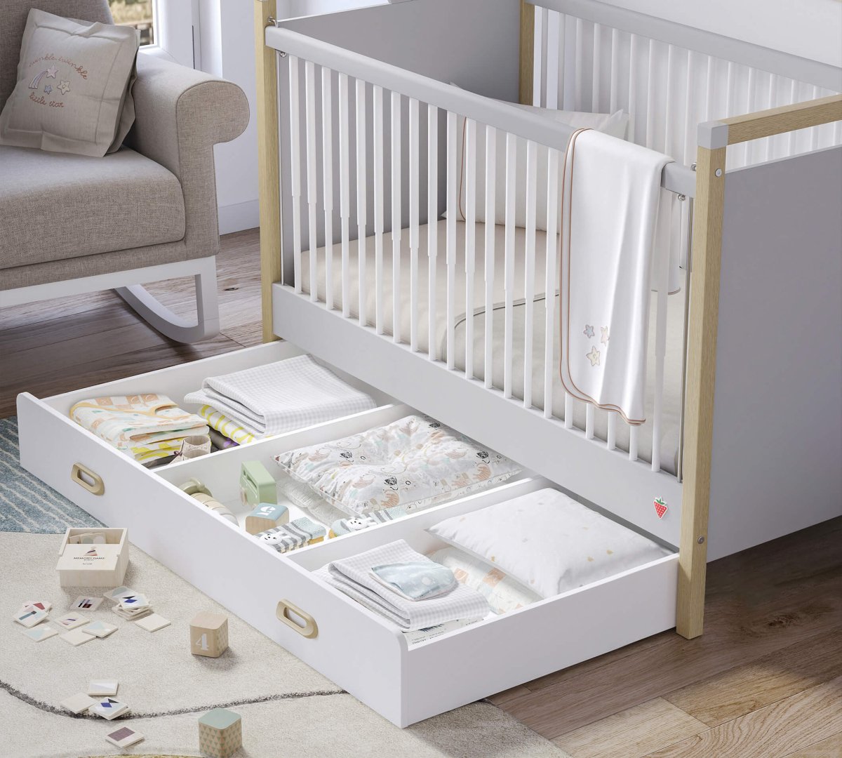 MINO BABY سرير مواليد + سرير اضافي( 70X140 سم) - Cilek KSAMINO BABY سرير مواليد + سرير اضافي( 70X140 سم)